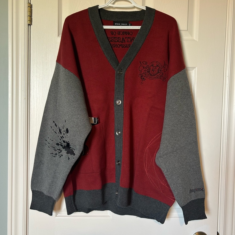 🔥🆕🔥Knock Thrice x Rusty Quill OIAR Cardigan XL/2XL Gender Neutral